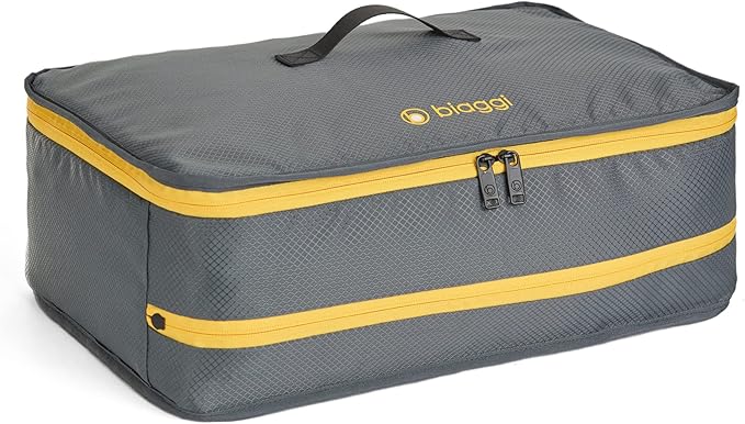 Biaggi Hangmates 3-Tiered ZipCube - Hanging Shelf Cube with Packing Compartments for Travel Organization - Lightweight and Durable - Dimensions 19”x 16” x 11.5” Opened - LARGE