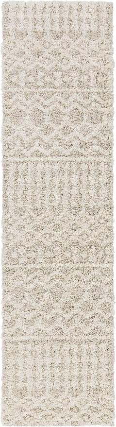 Livabliss Hapsburg Moroccan Shag Runner Area Rug,2'7" x 10',Beige