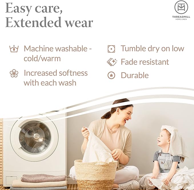 Threadmill Luxury Cotton Blankets for Queen Size Bed | All-Season 100% Cotton Queen Size Blanket | Aster Cozy Lightweight, Soft Breathable Coverlet fits Full Size Bed, 90x92 | Sage Green