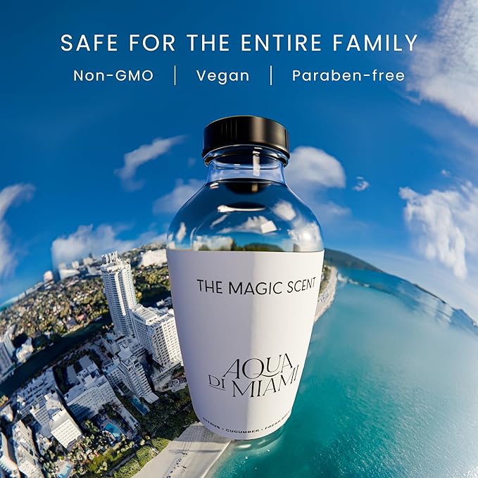 The Magic Scent Aqua di Miami Diffuser Oil - Hotel & Home Luxury Scents - Diffuser Oil Scents for Home Designed for Use in All Diffusers - 4 fl oz, 120 mL