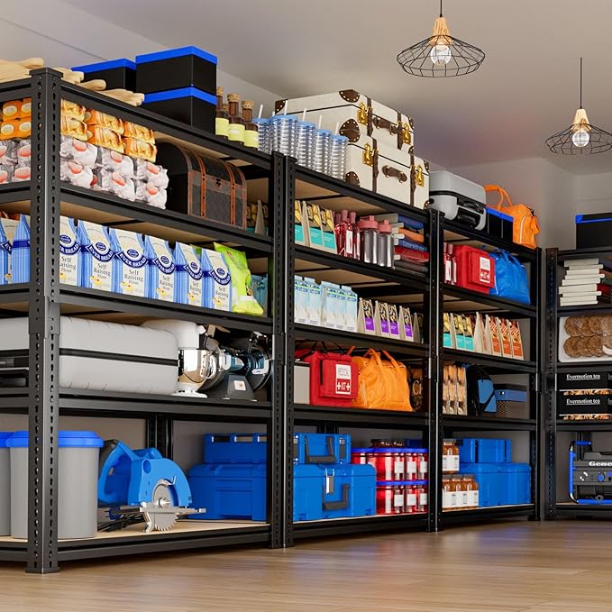 Garage Shelving, Storage Shelves Heavy Duty 2000 LBS Capacity, 5 Tier Adjustable Metal Organizer Wire Rack, 36" L x 18" W x 72" H Utility Shelf Unit for Kitchen Pantry