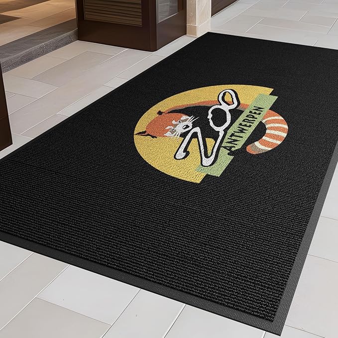 Custom Commercial Grade Area Rug Floor Entryway Door Mat Welcome Carpet for Business Home Indoor/Outdoor Non Slip Washable Durable