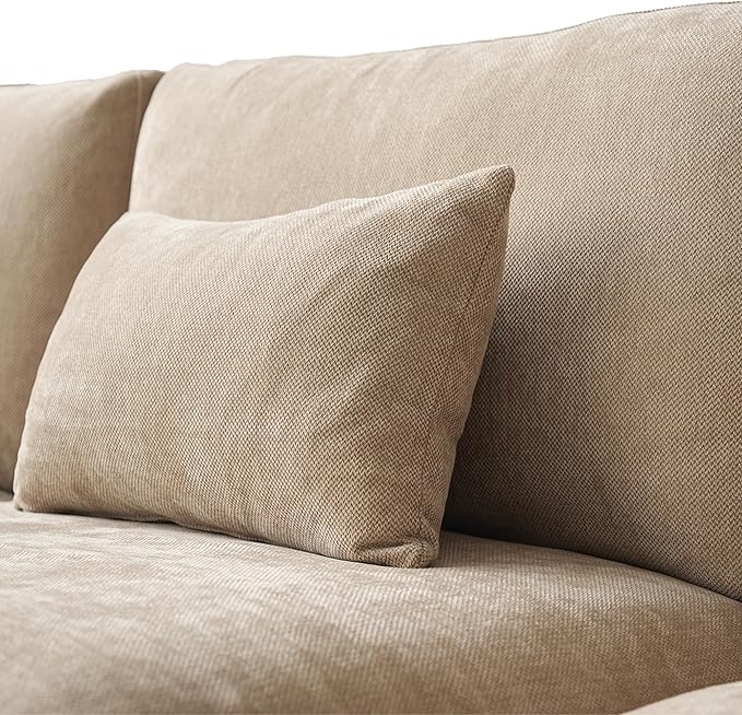 Cloud Couch Modular Sectional Sofa,156" L Shaped Couch, Oversized Down Filled Convertible Wide Seater,4 Seater with Ottoman for Living Room Set, Covers Washable&Replaceable,Khaki