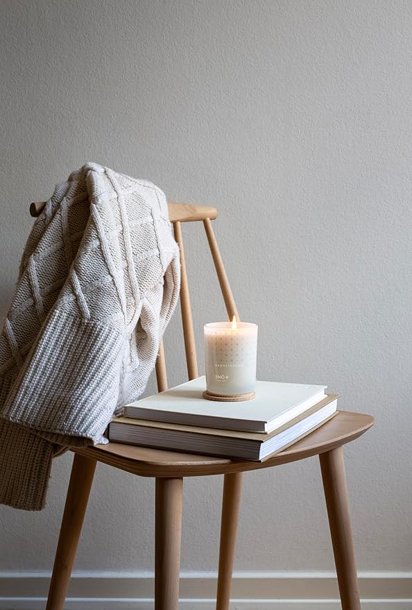 Skandinavisk SNÖ 'Snow' Scented Candle, Special Edition, Scent Notes: Frozen Forests and Frosted Berries, The Sharp Breath of Subzero Skies, Vegan Formula, 7.0 oz.