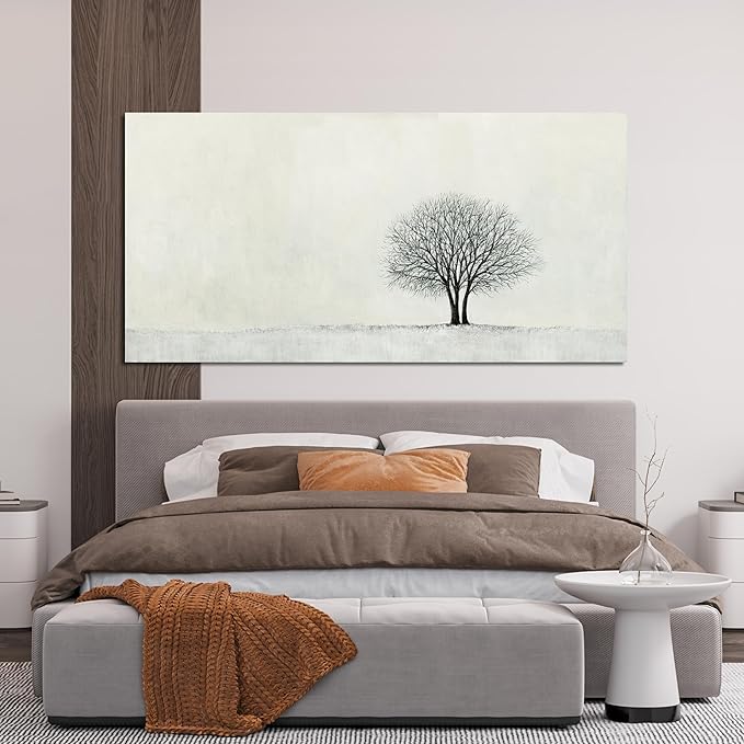 Canvas Wall Art Decor Wall Art Pictures for Living Room Black and White Wall Art Decor Canvas Modern Art Wall Decor Minimalist Tree Wall Art Prints Art Work for Home Office Wall Decor 20" X 40"