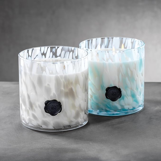 Zodax Apothecary Guild Opal Glass Jar Scented Candle for Home Decor - (#)-Wick Large Candle Ideal for The Home - Makes a Great Gift for Women and Men - Sunset Beach - 50 oz