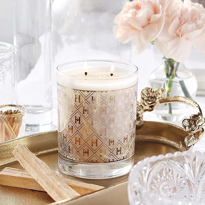 Harlem Candle Co. - Luxury Candle Gold 22K Speakeasy - 11 oz Glass Jar, Double Wick, Soy Wax, Gift Box, Palo Santo, Pimento Berry, Incense, Dark Chocolate, 80 Hour Burn