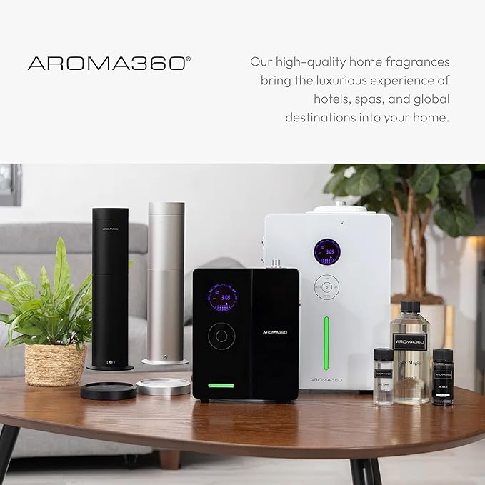 Aroma360 - Chandelier Fragrance Oil Blend | Hotel Inspired for Luxury Essential Oil Diffusers | Aromatherapy Scent Diffuser Oil | Bergamot, Woodsy Sandalwood, and Flirtatious Saffron - 500ML