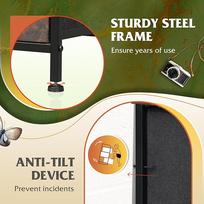 WLIVE Fabric Dresser for Bedroom with Open Shelves, Tall Dresser with 8 Drawers, Storage Tower with Fabric Bins, Chest of Drawers for Closet, Hallway, Rustic Brown Wood Grain Print