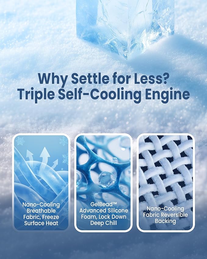 Cooling Silicone Foam Filled Cooling Comforter,Cooling Blanket for Hot Sleeper,Twin Size Summer Ice Comforter,All-Season Lightweight Bedding,Keep Cooling&Breathable All Night(60"x88")