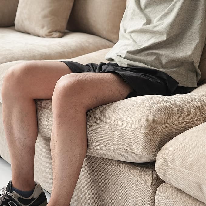 WJShome Cloud Couch Modular Sectional Sofa for Living Room, Down Filled 160" U Shaped Couch with Ottoman,Modern 6 Seater Convertible Couches,All Covers Washable&Replaceable