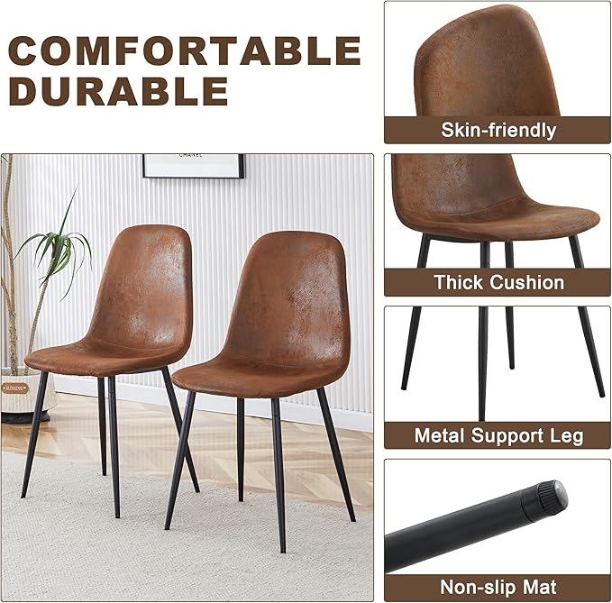 Dining Table Set for 8，Dining Room Table Set for 8，71'' Dark Wood Kitchen Table and Suede Nap Fabic Chairs Set of 8，8 Chair Dining Table Set for Kitchen Dining Room