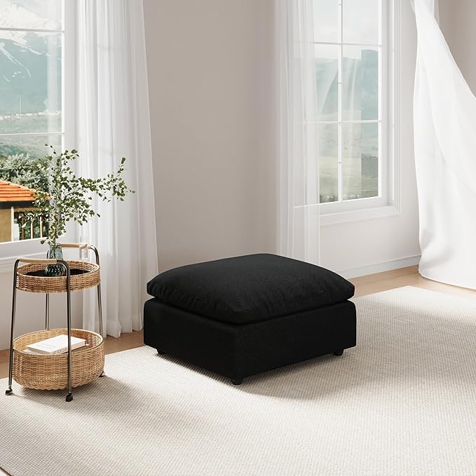 Modular Sectional Sofa Cloud Couch for Living Room, Modern Minimalist Comfy Deep Sofa Couches, Upholstered Couch with Removable & Washable Cushion Covers, Wide Armrest, Filled with Down and Cotton