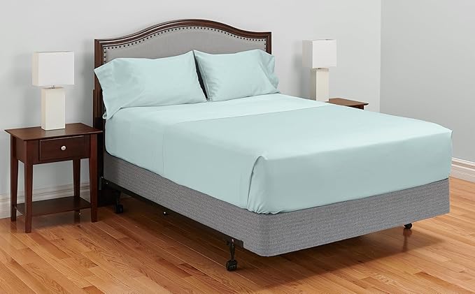 MyPillow Giza Dreams Bed Sheets, 100% Certified Giza Egyptian Cotton, Deep Pocket, Sateen Weave [King, Sea Mist]