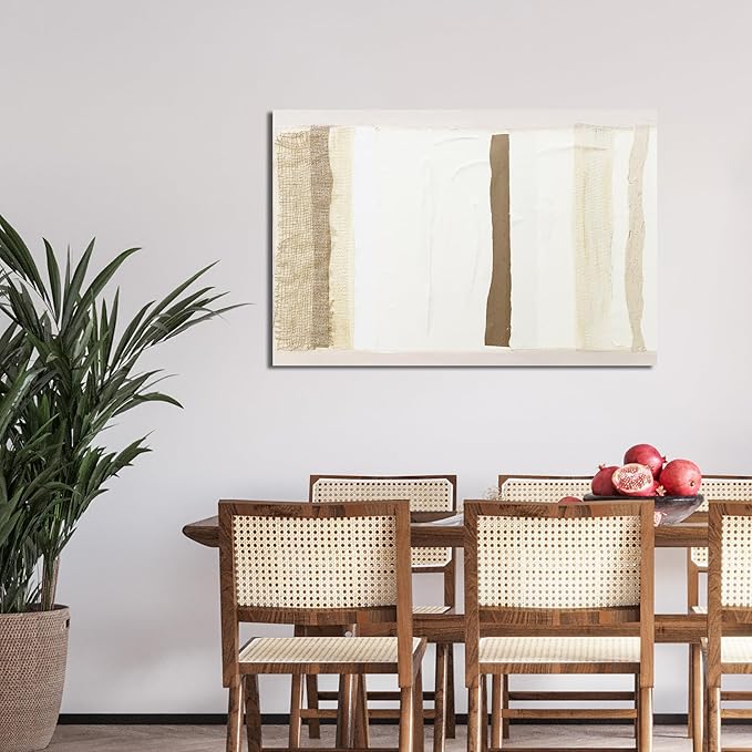 Canvas Wall Art Decor Large Wall Art for Living Room Brown And White Wall Art Decor Artwork for Walls Oversized Abstract Wall Art Prints Canvas Art Wall Decor 32"X48" Bedroom Office Wall Decor