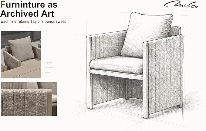 PURPLE LEAF Outdoor Dining Set for 12 with Chairs and Table 13 Pieces Modern Extra Large Weather-Resistant Furniture Olefin Fabric Ideal for Family Dinners for Lawn Deck Backyard Beige