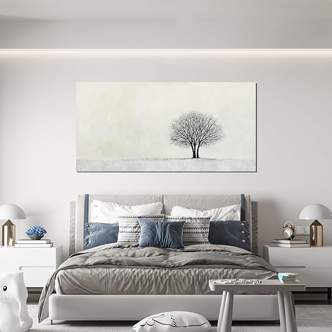 Canvas Wall Art Decor Wall Art Pictures for Living Room Black and White Wall Art Decor Canvas Modern Art Wall Decor Minimalist Tree Wall Art Prints Art Work for Home Office Wall Decor 20" X 40"