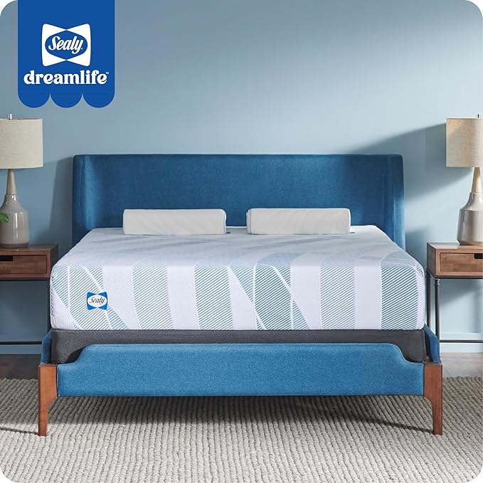 Sealy Dreamlife 10” Foam Mattress-in-a-Box, King, SealyComfort Gel Memory Foam, Surface-Guard Technology, 10 Year Limited Warranty, Made in The USA