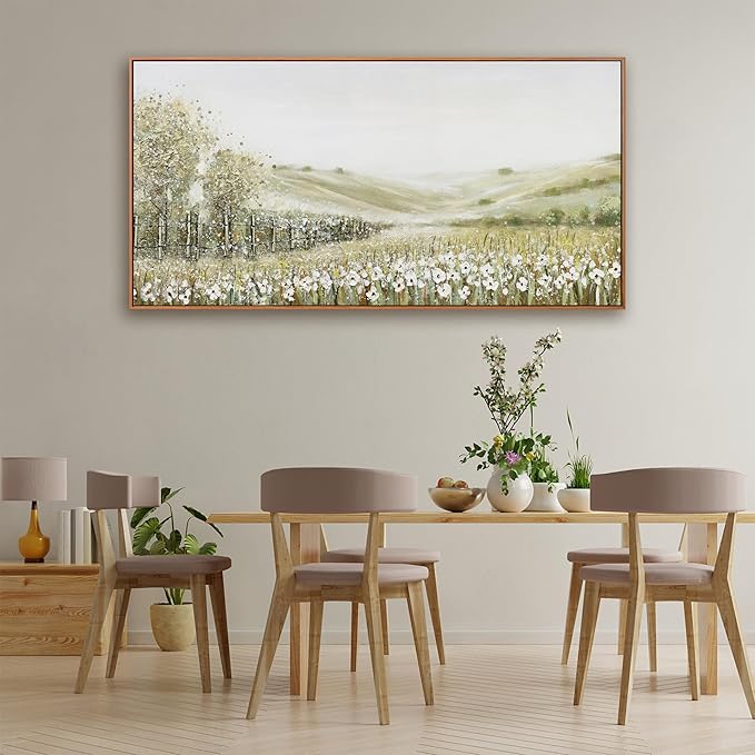 Canvas Wall Art Decor Home paintings Wall Art Prints Modern Framed Wall Decorations Natural Mountain Wilderness Landscape Artwork for Living Room Bedroom Kitchen Office Decor 24×48 inch