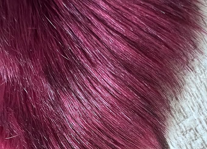 Free Shape Luxury Soft Fluffy Shag Area Rug Double Side by Side 3'x4', 90x120cm - Vegan Fur Ultra Soft Indoor Carpet Nursery Rugs for Bedroom Home Decor, Burgundy