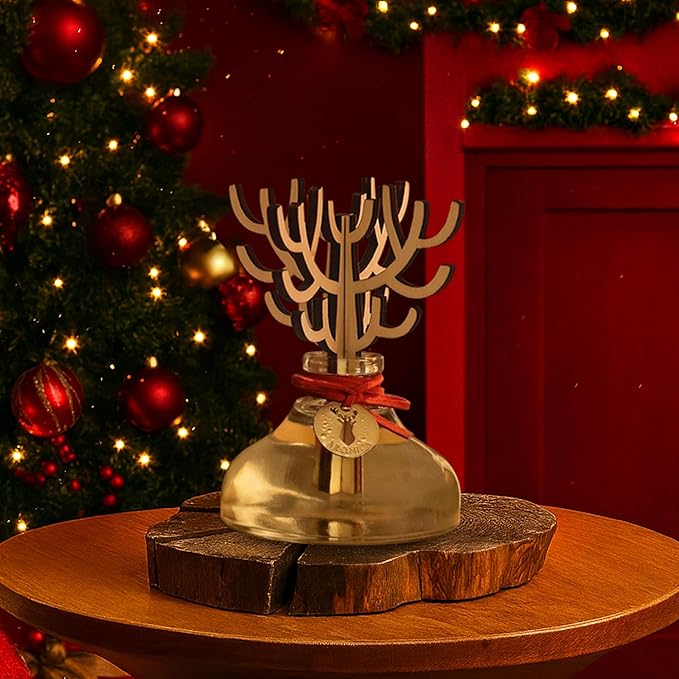 Aronica Christmas Tree Diffuser - Hollyberry Scent, Christmas Decorations Red Reed Diffuser, Cinnamon Smell Holiday Apartment Essentials, Navidad Winter Scented Aromas Home