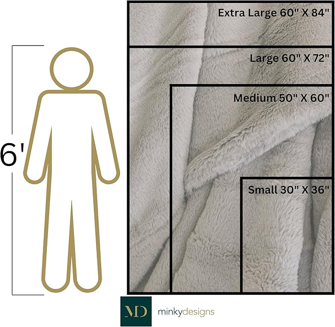 Minky Designs Jaguar Black Minky Blanket – Ultra Soft Faux Fur Throw Blanket for Couch, Bed & Home – Fluffy, Warm & Luxurious – Chic Collection (X-Large, 60x84)