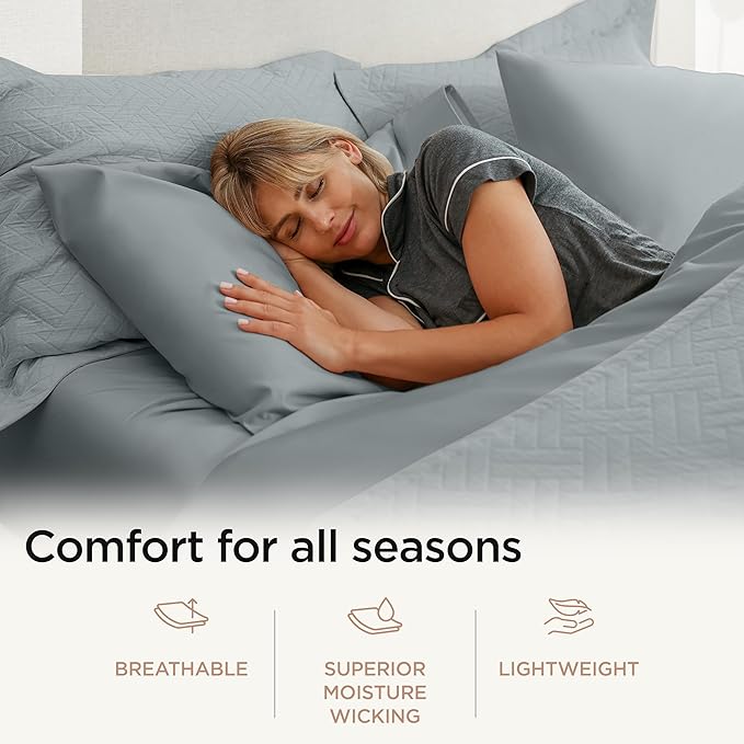 Threadmill Luxury Cotton Blankets for King Size Bed | All-Season Cozy 100% Cotton King Size Blanket | Jacquard Soft & Lightweight Coverlet fits California King Size Bed, 104x92 | Scottish Grey