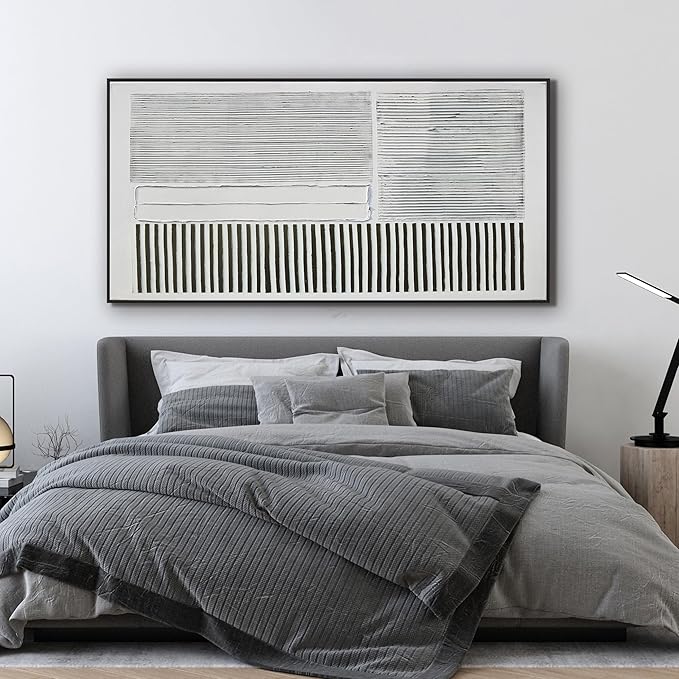 KUPTEU Canvas Oversized Wall Art Decor Large Wall Art For Living Room Abstract Canvas Art Wall Decor Artwork For Walls Framed Black and White Wall Art Prints Modern Bedroom Office Decor 29" x 58"