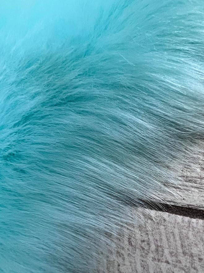 Free Shape Luxury Soft Fluffy Shag Area Rug Single Quarto 4 Pelts 4'x6',120x180 cm - Vegan Fur Ultra Soft Indoor Carpet Nursery Rugs for Bedroom Home Decor, Blue