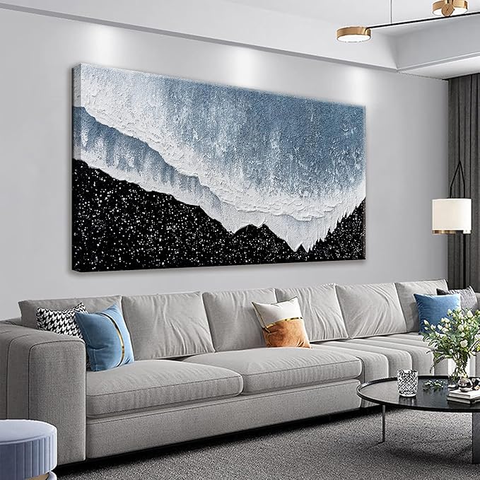 Canvas Wall Art Decor Modern Canvas Wall Art For Living Room Large Beach Wall Art Prints Artwork for Walls Black and White Wall Art Decor Bedroom Office Kitchen Wall Decor 24" x 48"