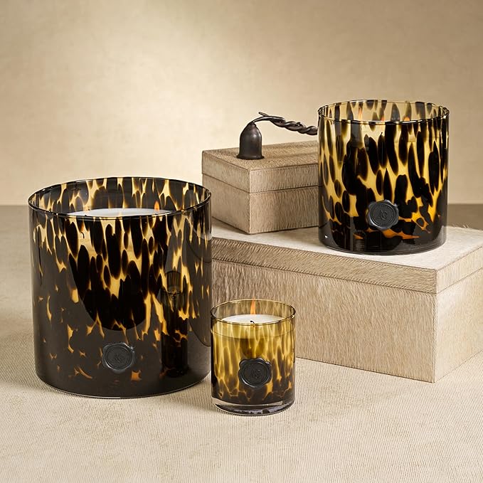 Zodax Apothecary Guild Scented Opal Glass Jar Candle - 128 oz/5-Wick - Cedar Leaf & Hinoki Cypress