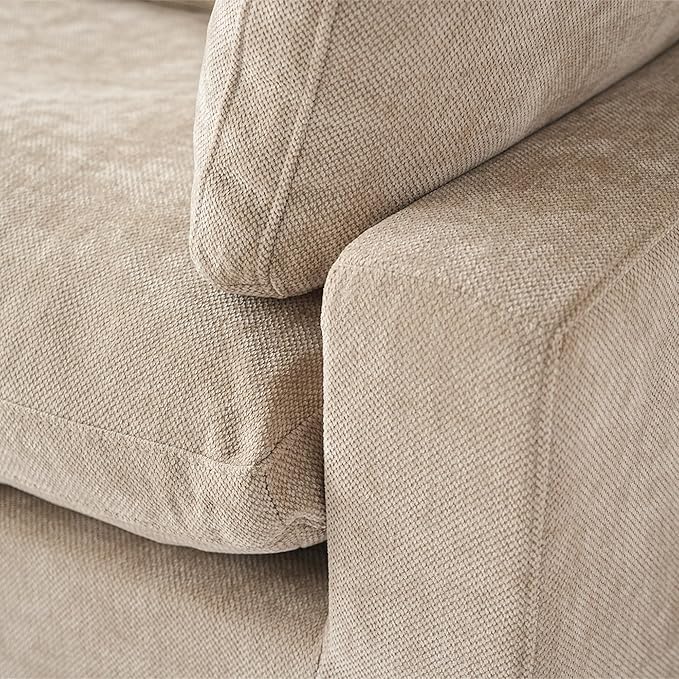 Cloud Couch Modular Sectional Sofa,119.29" U Shaped Couch, Oversized Down Filled Convertible Wide Seater,3 Seater with 2 Ottomans for Living Room Set, Covers Washable&,Khaki