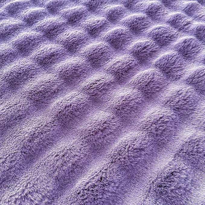 Purple Rabbit Plush Area Rug for Bedroom Living Room Sofa,3'X5' Faux Fur Fluffy Shaggy Rectangular Square Rug for Kids Teen Girls Room,Furry Carpet Rug for Nursery Baby Room Decor for Teenage