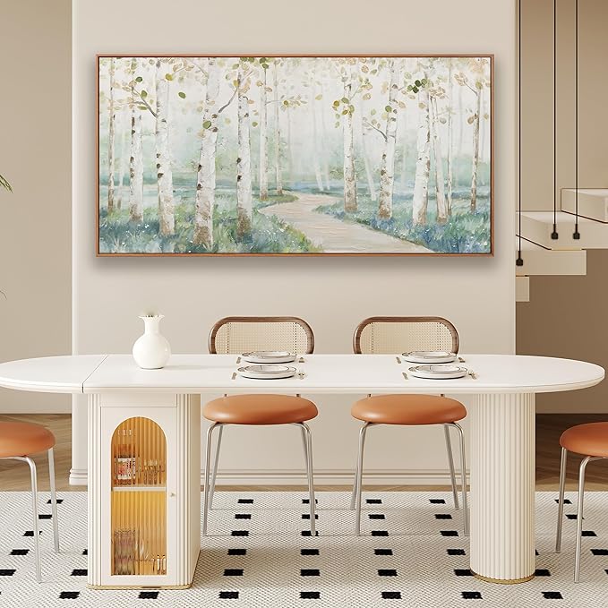 Framed Wall Art Decor Home Decor Wall Art Prints Colorful Forest Path Modern Natural Landscape Wall Art Canvas Decorations for Living Room Wall Bedroom Kitchen Office Decor 20×40 in