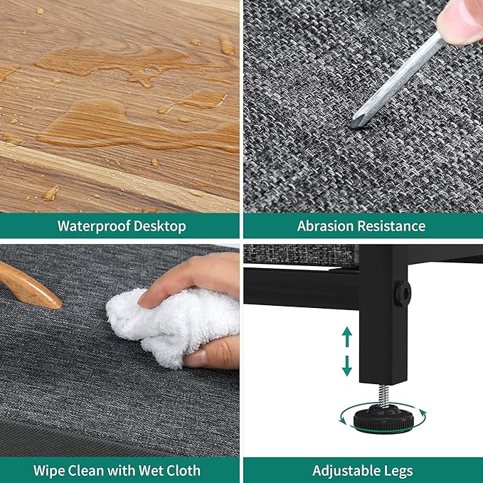 YITAHOME Fabric Dresser with 8 Drawers - Tall Storage Dresser, Chest of Drawers for Closet, Living Room, Hallway, Closets - Sturdy Steel Frame, Wooden Top & Easy Pull Fabric Bins