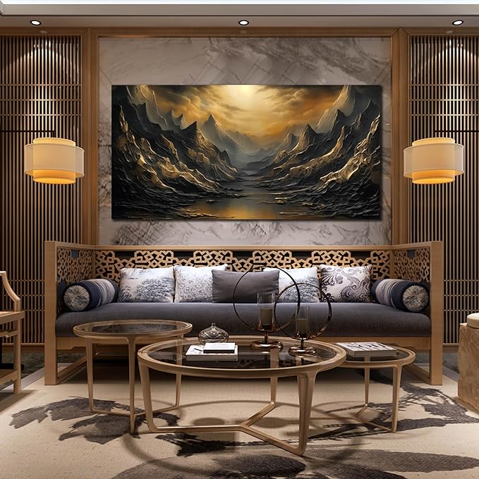 Nature Wall Art for Living Room Bedroom Office Large Mountain Canvas Pictures Landscape Wall Decoration 29x59 Modern Artwork
