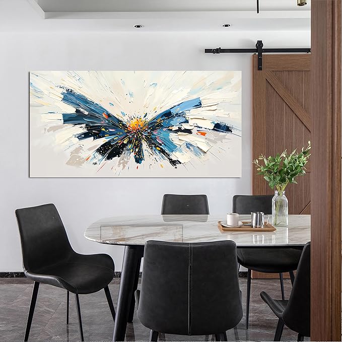 Canvas Wall Art Decor Abstract Wall Art for Living Room Abstract Canvas Art Wall Decor Butterfly Wall Art Pictures Modern Colorful Wall Art Prints Artwork for Walls Office Home Decor 20" X 40"