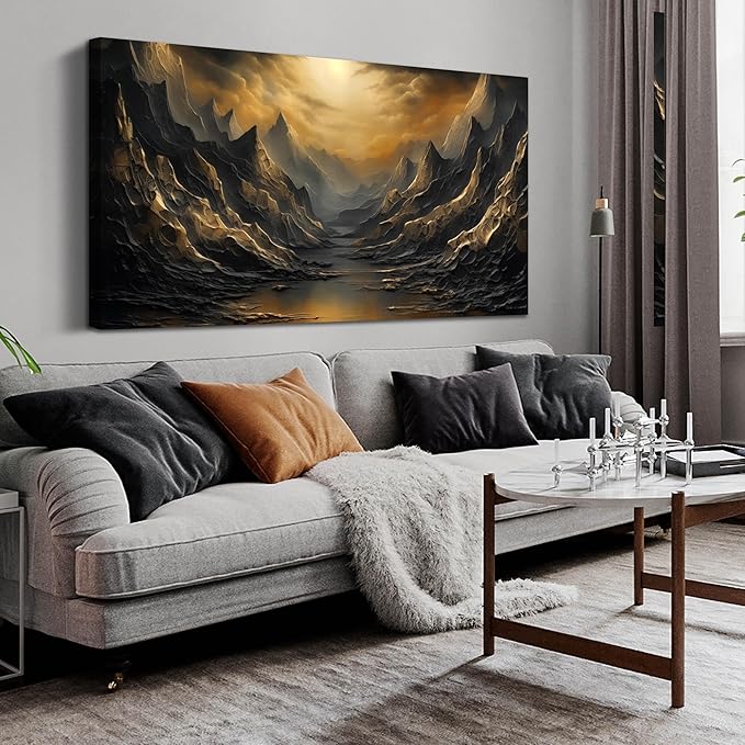 Nature Wall Art for Living Room Bedroom Office Large Mountain Canvas Pictures Landscape Wall Decoration 29x59 Modern Artwork