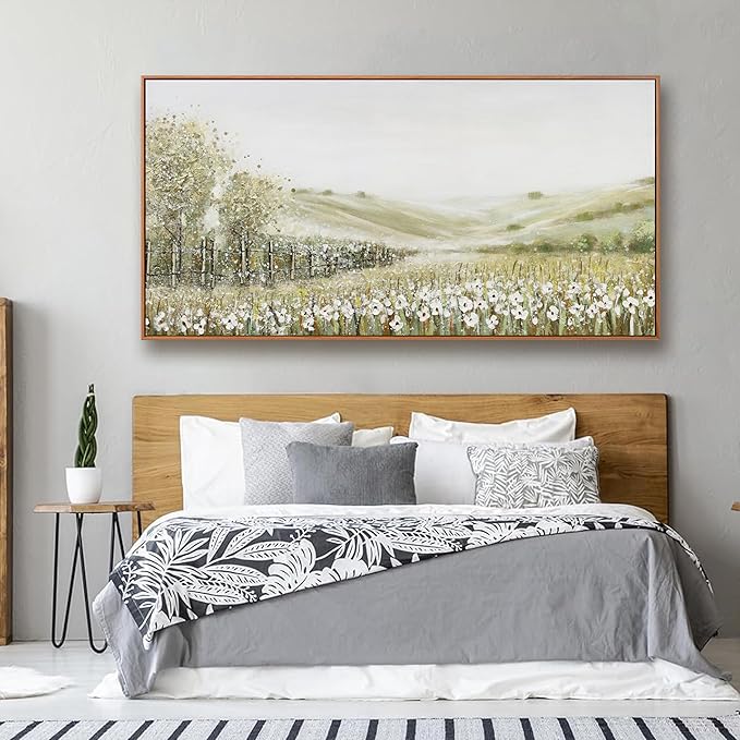 Canvas Wall Art Decor Home paintings Wall Art Prints Modern Framed Wall Decorations Natural Mountain Wilderness Landscape Artwork for Living Room Bedroom Kitchen Office Decor 24×48 inch