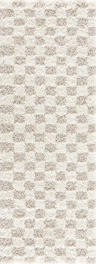 Hauteloom Atira Hallway, Kitchen Runner Rug - Contemporary - Plush Pile - Cream, Light Beige, Light Brown - 2'7" x 12'