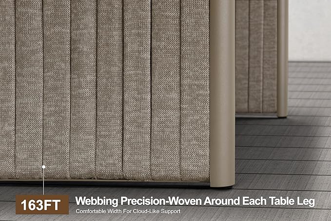 PURPLE LEAF 15 Pieces Outdoor Dining Table Set Modern Extra Large Weather-Resistant Conversation Set Pillows Included for Outdoor Garden Beige