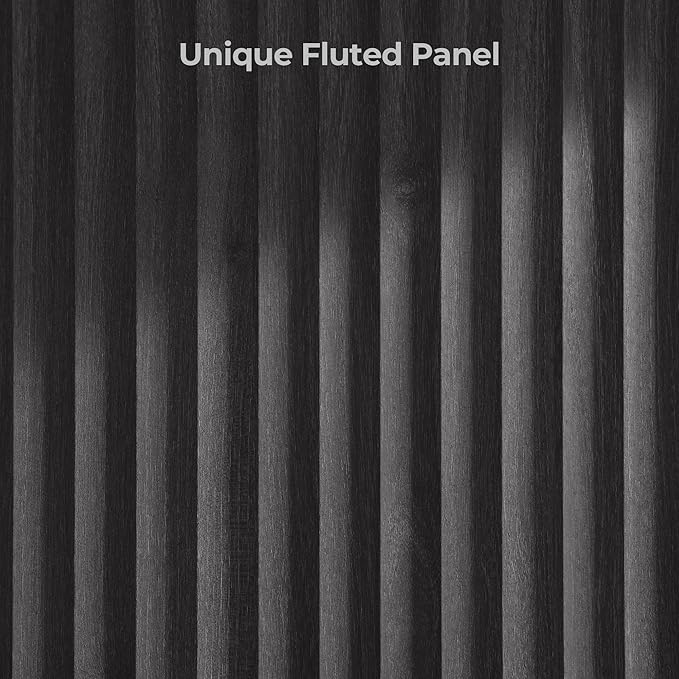 SICOTAS Buffet Cabinet with Storage Accent Sideboard Modern Credenza with Doors & Shelves Fluted Media Console Mid Century Coffee Bar Table for Living Room Kitchen Dining Room Hallway