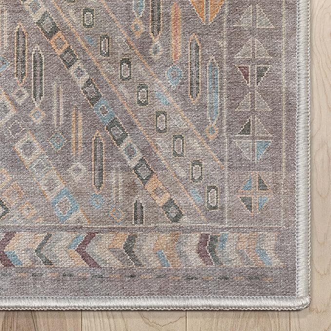 Well Woven Custom Size Hallway Stair Runner - Choose Your Length - Anya Flatweave Tribal Oriental Grey 31 Inches Wide x 12 Feet Long Runner (31" x 12')