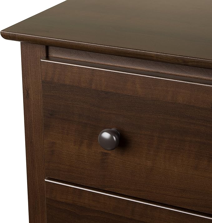 Prepac Sonoma 2 Drawer Nightstand: Elegant Bedroom Furniture, Bedside Table with Open Shelf, 23.25"W x 16"D x 28"H, Espresso